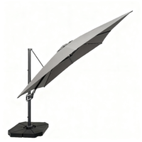 che 092602 WindShield 3m x 3m Cantilever Umbrella with 4pcs refillable base