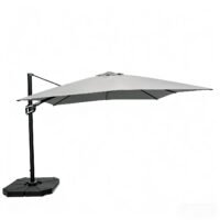 che grey umbrella 4pc WindShield 3m x 3m Cantilever Umbrella with 4pcs refillable base