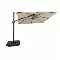 WindShield 3.3m x 3.3m Cantilever Umbrella with 4pcs refillable base