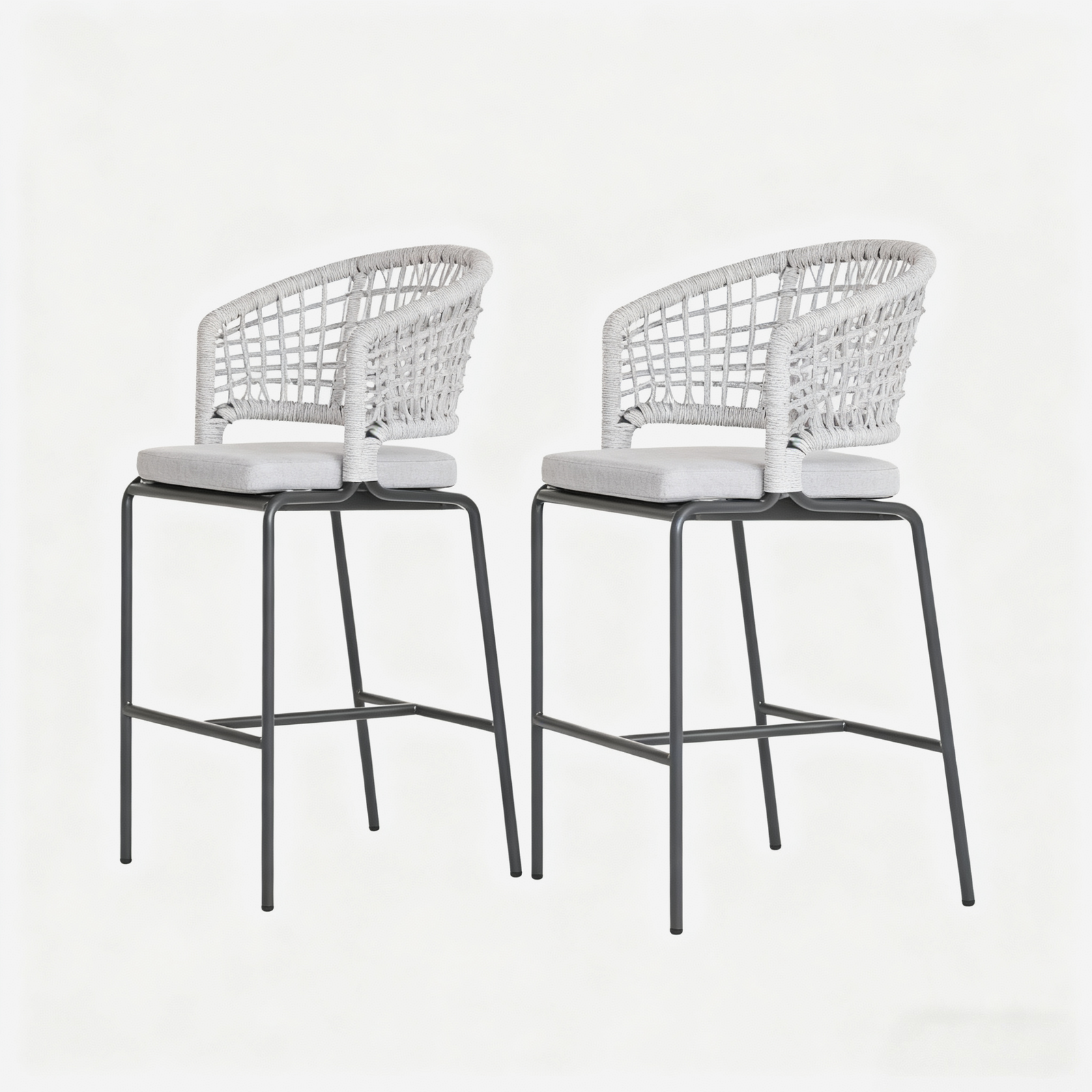 Elena Outdoor Rope Bar Stool – Set of 2