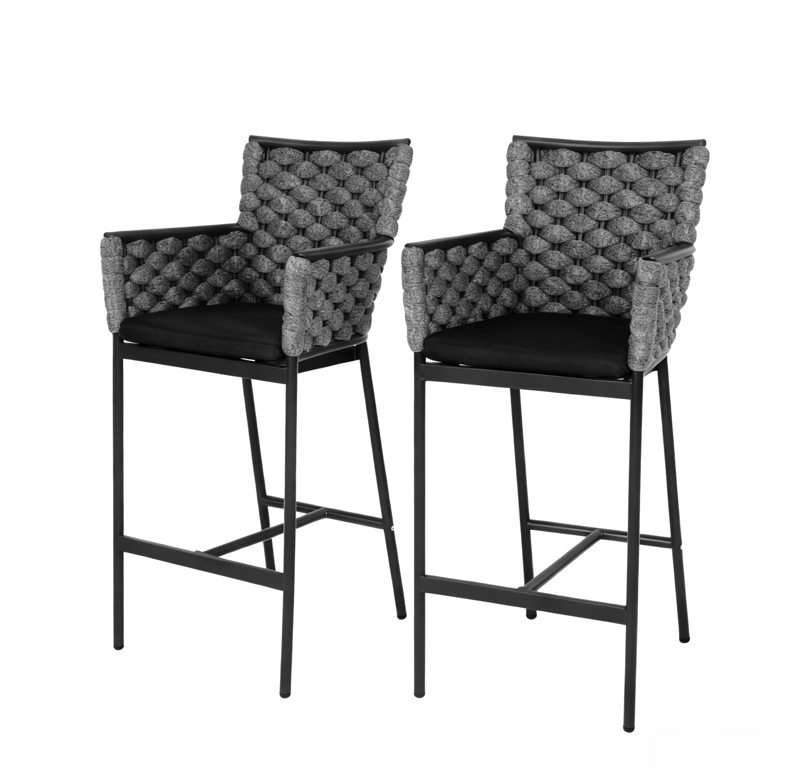 Equinox Outdoor Rope Bar Stool – Set of 2