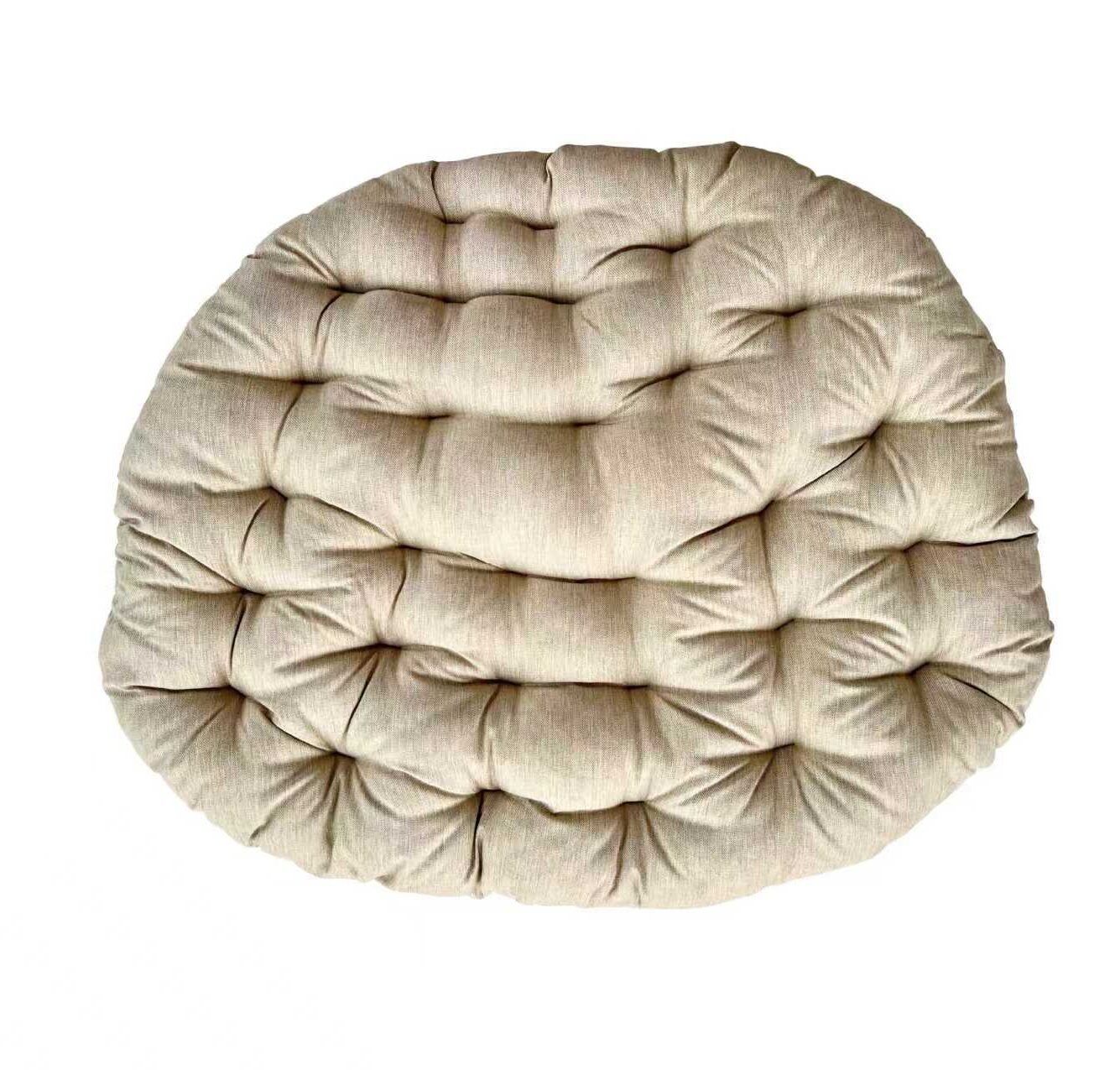 Outdoor Hanging Egg Chair Cushion – Round Beige